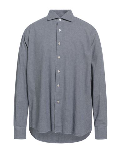 Alessandro Gherardi Man Shirt Blue Size 17 ½ Cotton In Gray