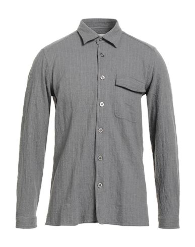 Tintoria Mattei 954 Man Shirt Grey Size 15 ¾ Cotton, Wool In Gray