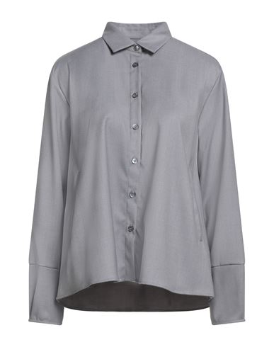 Robert Friedman Woman Shirt Grey Size M Polyester, Viscose, Elastane