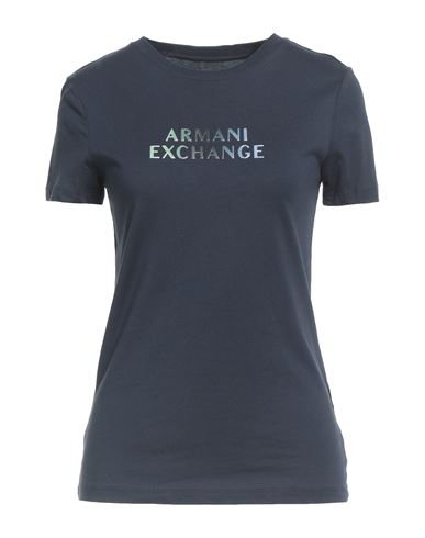Armani Exchange Woman T-shirt Navy Size M Cotton