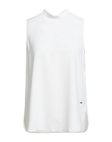 Armani Exchange Woman Top White Size M Polyester In White