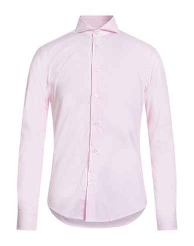 Brian Dales Man Shirt Pink Size 15 Cotton, Polyamide, Elastane In Pink
