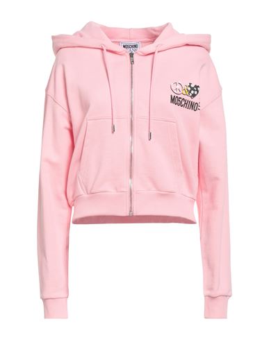 Moschino Jeans Woman Sweatshirt Pink Size Xs Cotton In Pink