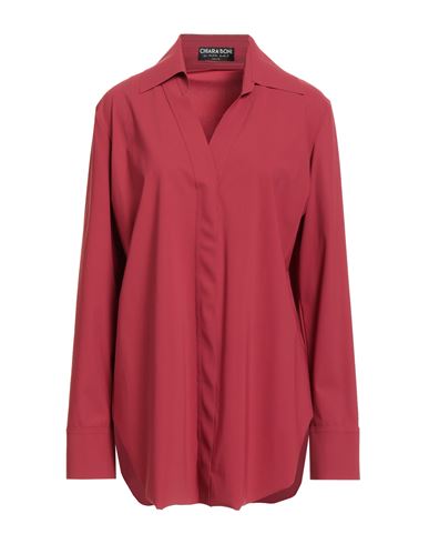 Chiara Boni La Petite Robe Woman Polo Shirt Brick Size 12 Polyamide, Elastane In Red