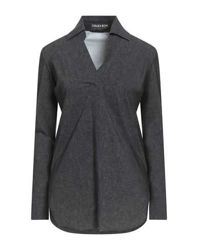 Chiara Boni La Petite Robe Woman Polo Shirt Charcoal Size 12 Polyamide, Elastane