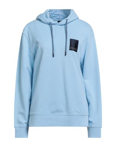 Armani Exchange Man Sweatshirt Sky Blue Size S Cotton In Blue