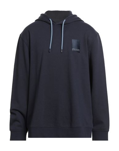 Armani Exchange Man Sweatshirt Midnight Blue Size M Cotton In Blue