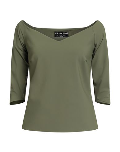 Chiara Boni La Petite Robe Woman Top Military Green Size 6 Polyamide, Elastane