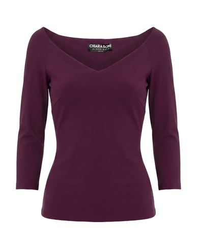 Chiara Boni La Petite Robe Woman Top Plum Size 6 Polyamide, Elastane In Purple