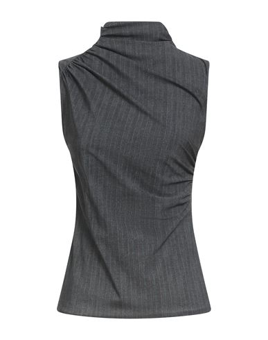 Chiara Boni La Petite Robe Woman Top Charcoal Size 12 Polyamide, Elastane