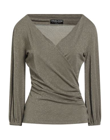 Chiara Boni La Petite Robe Woman Top Gold Size 8 Polyamide, Viscose, Elastane, Polyester
