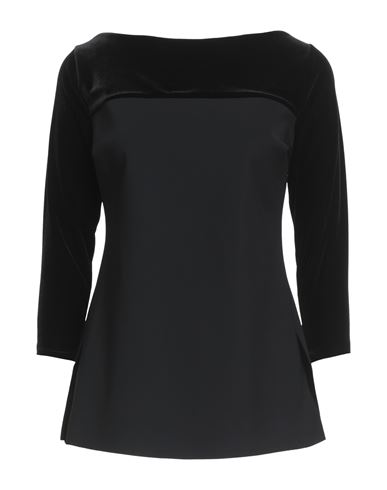 Chiara Boni La Petite Robe Woman Top Black Size 12 Polyester, Polyamide, Elastane