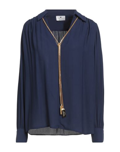 Elisabetta Franchi Woman Top Navy Size 8 Viscose In Blue