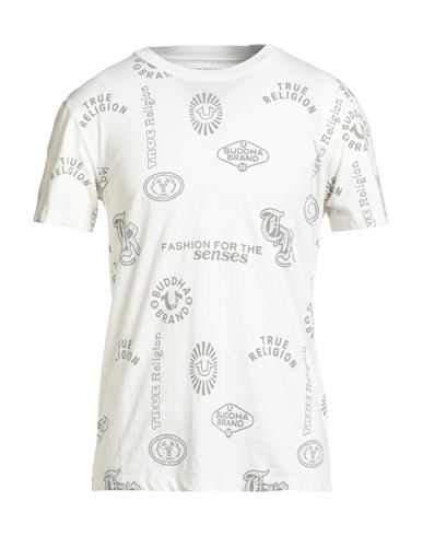 True Religion Scattered Print Cotton T-shirt In White