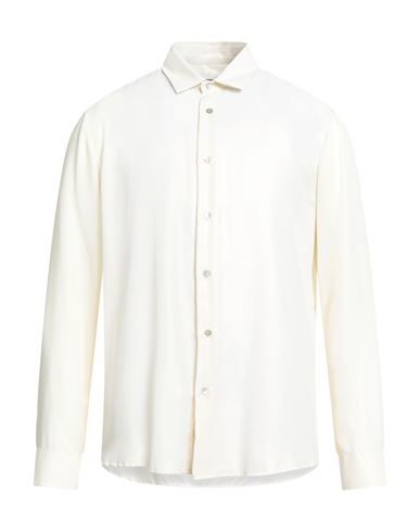 Brian Dales Man Shirt Beige Size 17 Polyester In White