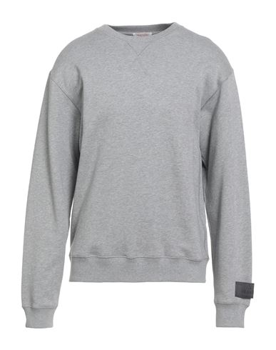 Valentino Garavani Man Sweatshirt Grey Size L Cotton, Elastane In Gray