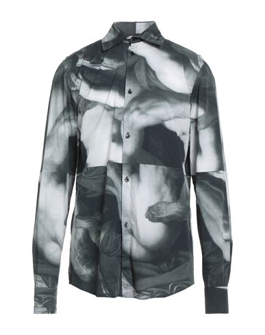 Egonlab Black Pointed Collar Shirt In Green
