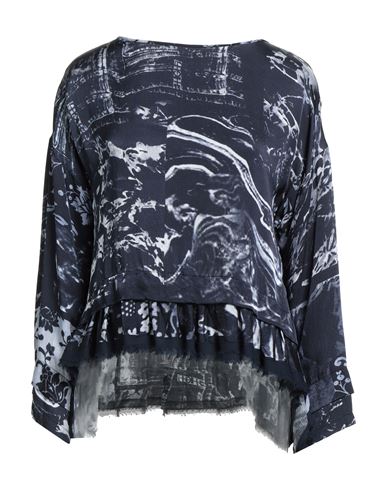 High Use Woman Top Navy Size 12 Rayon In Blue