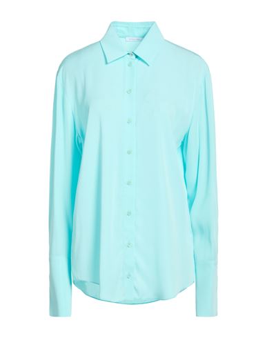 Patrizia Pepe Woman Shirt Sky Blue Size 6 Viscose In Blue