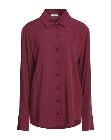 Patrizia Pepe Woman Shirt Plum Size 2 Viscose In Burgundy