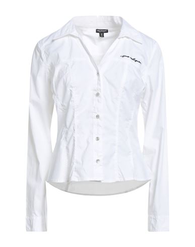 True Religion Woman Shirt White Size M Cotton, Elastane