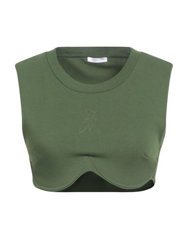 Patrizia Pepe Woman Top Green Size 1 Polyester, Cotton In Green