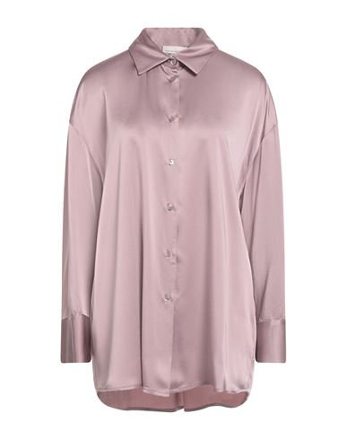 Semicouture Woman Shirt Antique Rose Size 10 Acetate, Viscose