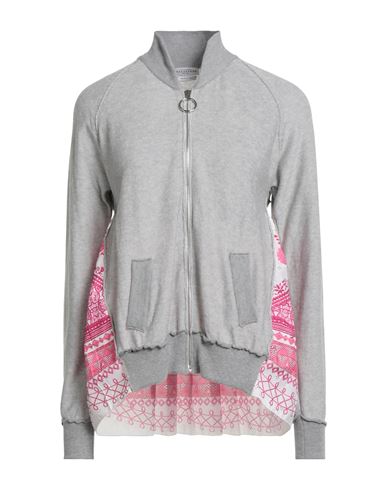 Ballantyne Woman Sweatshirt Light Grey Size 6 Cotton, Polyamide, Polyester In Gray