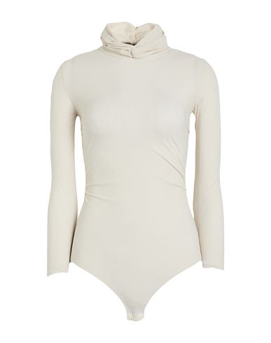 Chiara Boni La Petite Robe Woman Bodysuit Cream Size 10 Polyamide, Elastane