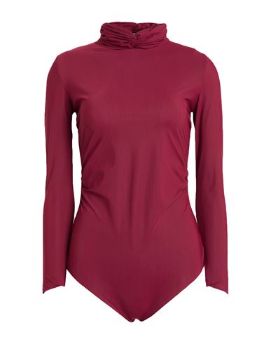 Chiara Boni La Petite Robe Woman Bodysuit Garnet Size 4 Polyamide, Elastane