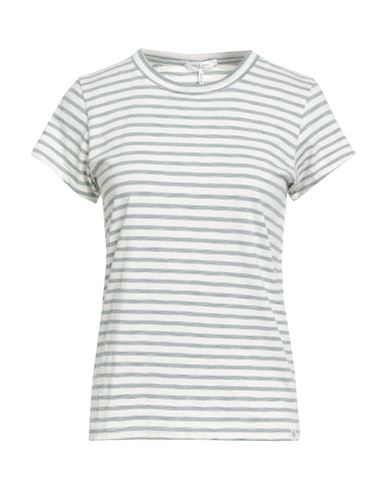 Rag & Bone Woman T-shirt Green Size L Pima Cotton