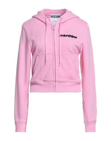 Moschino Woman Sweatshirt Pink Size 10 Cotton