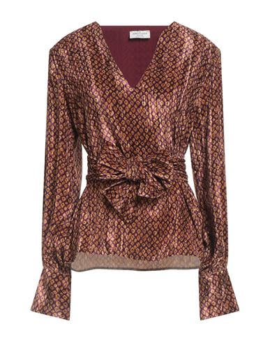 Rebel Queen By Liu •jo Woman Top Plum Size M Polyester In Brown