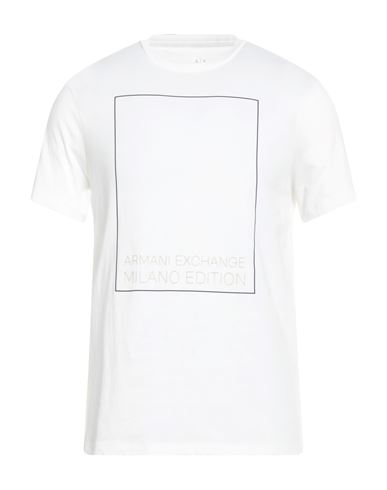 Armani Exchange Man T-shirt Off White Size L Cotton