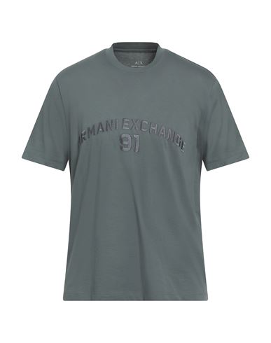 Armani Exchange Man T-shirt Sage Green Size S Cotton