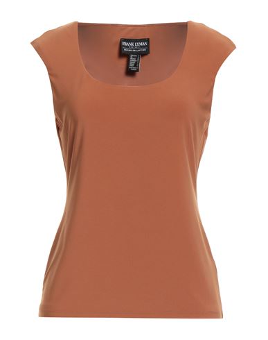 Frank Lyman Woman Top Camel Size 12 Polyester, Elastane In Brown