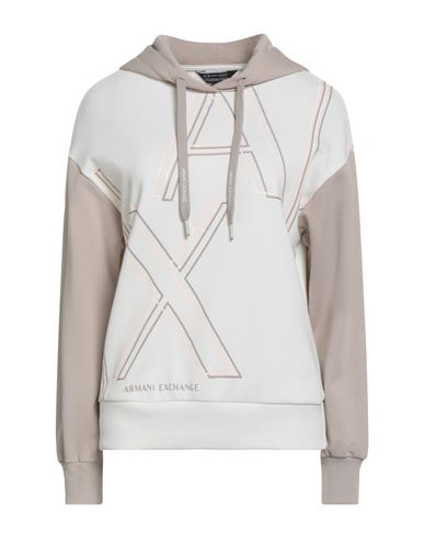 Armani Exchange Woman Sweatshirt Beige Size L Cotton, Polyester