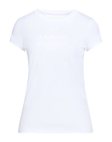 Armani Exchange Slim Fit T-shirt In Pima Cotton Jersey In White