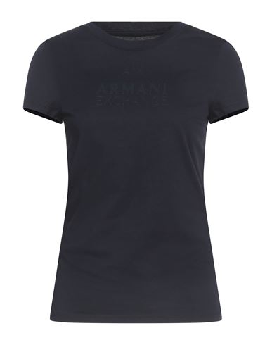 Armani Exchange Woman T-shirt Navy Size S Cotton