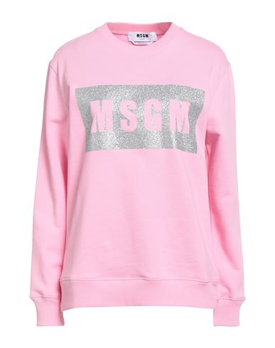 Msgm Woman Sweatshirt Pink Size L Cotton In Pink