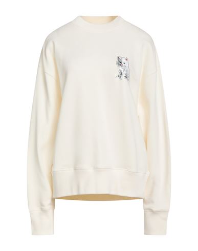 Msgm Woman Sweatshirt Cream Size M Cotton