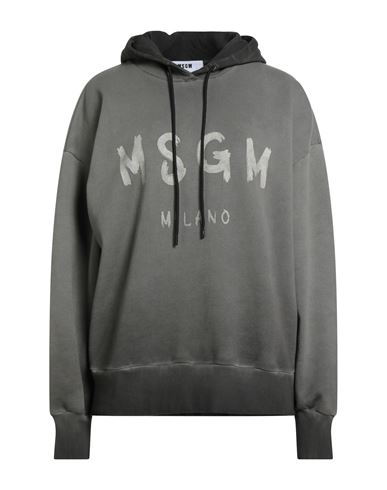 Msgm Woman Sweatshirt Grey Size L Cotton