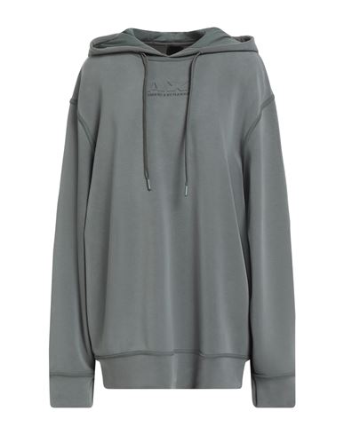 Armani Exchange Woman Sweatshirt Grey Size Xxl Modal, Polyester, Elastane