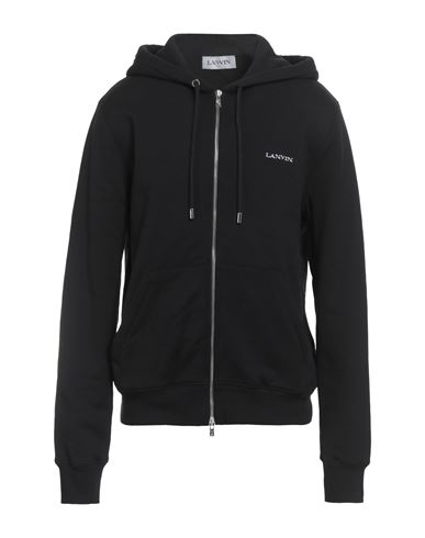 Lanvin Man Sweatshirt Black Size Xl Cotton, Elastane, Polyester