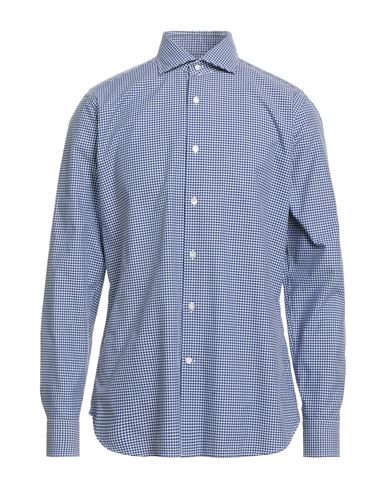 Guglielminotti Man Shirt Azure Size 15 ¾ Cotton In Blue