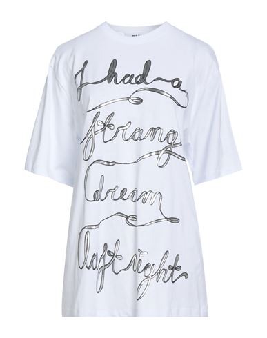 Msgm Woman T-shirt White Size S Cotton