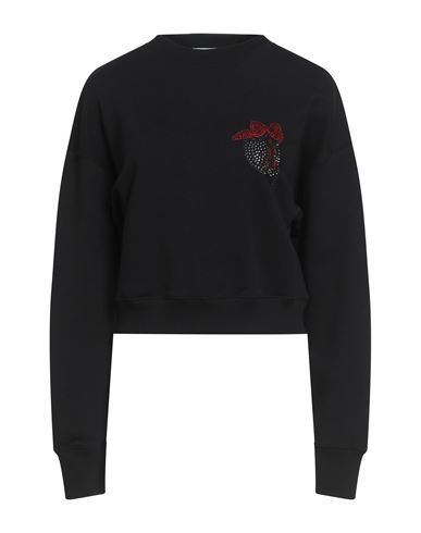 Msgm Woman Sweatshirt Black Size M Cotton