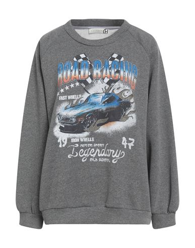 Haveone Woman Sweatshirt Charcoal Size Onesize Cotton, Polyester In Gray