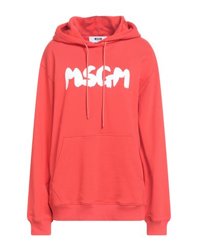 Msgm Woman Sweatshirt Tomato Red Size S Cotton