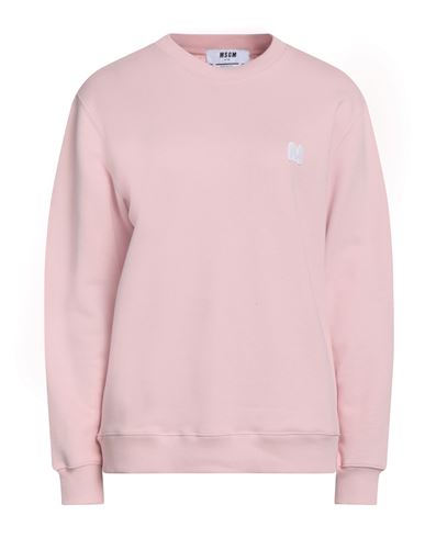 Msgm Woman Sweatshirt Pink Size L Cotton